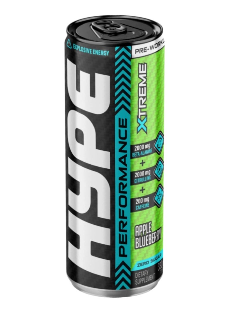 مشروب الطاقة هايب إكسبلوسيف قبل التمرين بنكهة التفاح والتوت الأزرق 330 مل