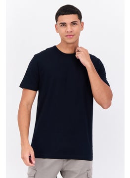 French Connection Men Crew Neck Short Sleeve Brand Logo T-Shirts, Marine  - Image 1