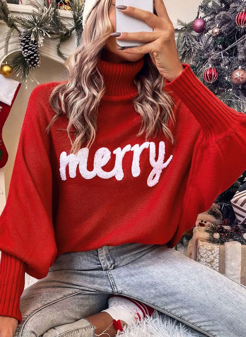 YUNIQEE Red  Typography Printed Pullover