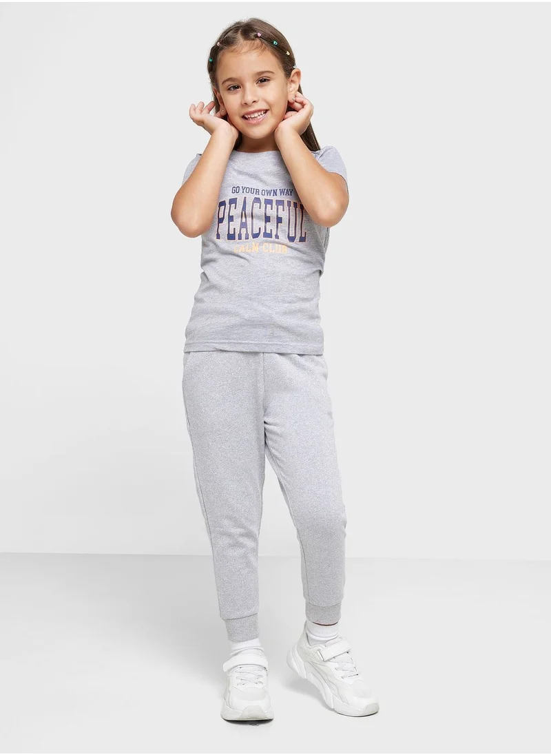 Pinata Casual T-Shirt & Joggers Set For Girls