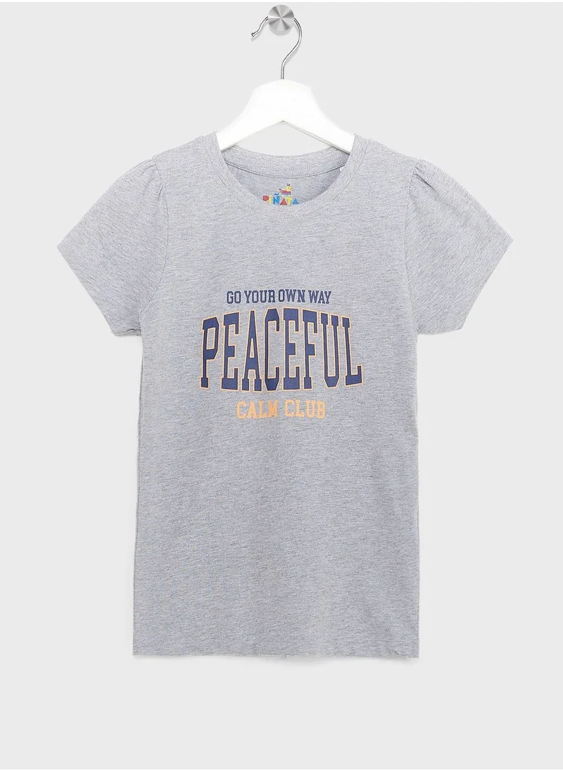 Pinata Casual T-Shirt & Joggers Set For Girls