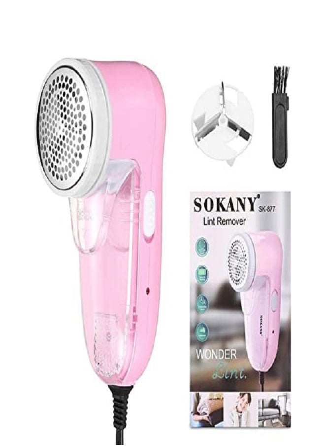 sokany Clothes Lint Removal & Cutting Machine SK-877 - Pink  - Image 2