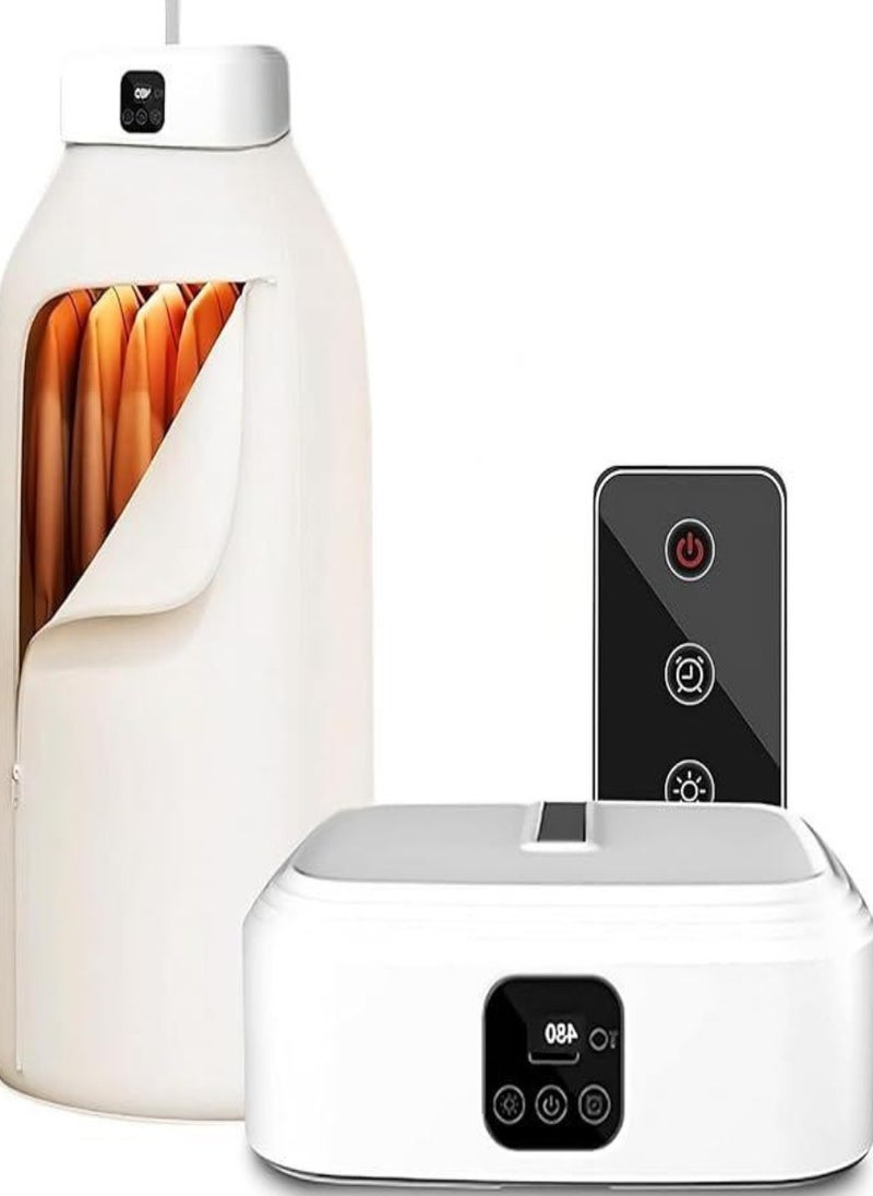 Portable Clothes Dryer, Mini Laundry Dryers with Remote Control, Quick and Easy to Use Small Compact Foldable Electric Drying Machine with Dry Bag for Travel, RV, Home, Apartment  - Image 1