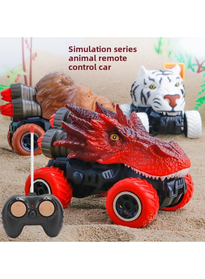 (Proofing) Hot-selling Children's Four-way Remote Control Car Simulation Animal Dinosaur Model Car Toys Wholesale-Color:Eagle Remote Control Car-Brown [English Color Box]]  - Image 2