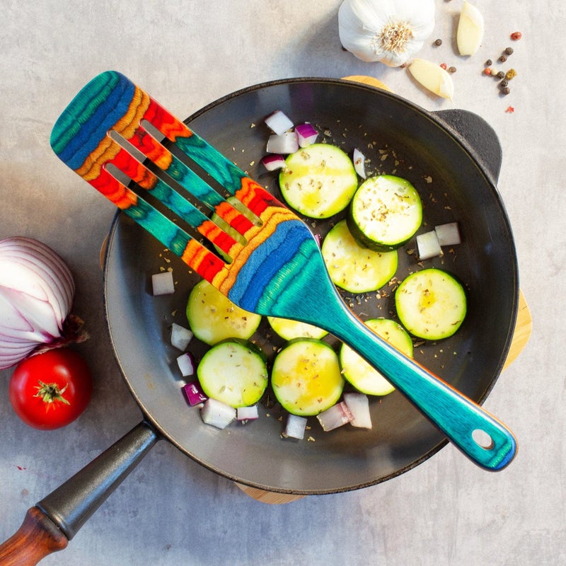 Totally Bamboo Baltique Montego Bay Collection 13"" Wooden Spurtle Kitchen Tool  Spurtle Spatula Cooking Utensil  Safe for Nonstick - Image 3