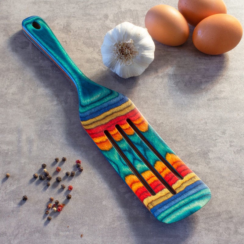 Totally Bamboo Baltique Montego Bay Collection 13"" Wooden Spurtle Kitchen Tool  Spurtle Spatula Cooking Utensil  Safe for Nonstick - Image 2