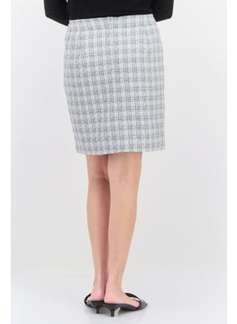 Bar III Women Plus Size Textured Pencil Skirt, White  - Image 3