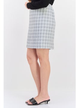 Bar III Women Plus Size Textured Pencil Skirt, White  - Image 2