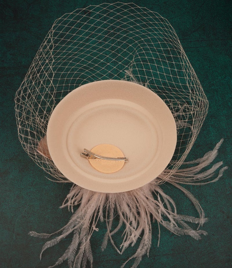 Cizoe Fascinators Hats 20s 50s Hat Pillbox Hat Cocktail Tea Party Headwear with Veil for Girls and Women(B-Blush Pink) - Image 3