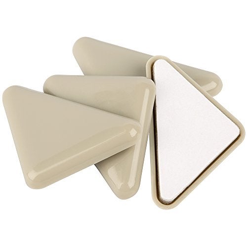 SUPER SLIDERS SuperSliders Self-Stick Furniture Sliders for Carpeted Surfaces (4 piece) - 2" Tan - Triangle SuperSliders - Image 1