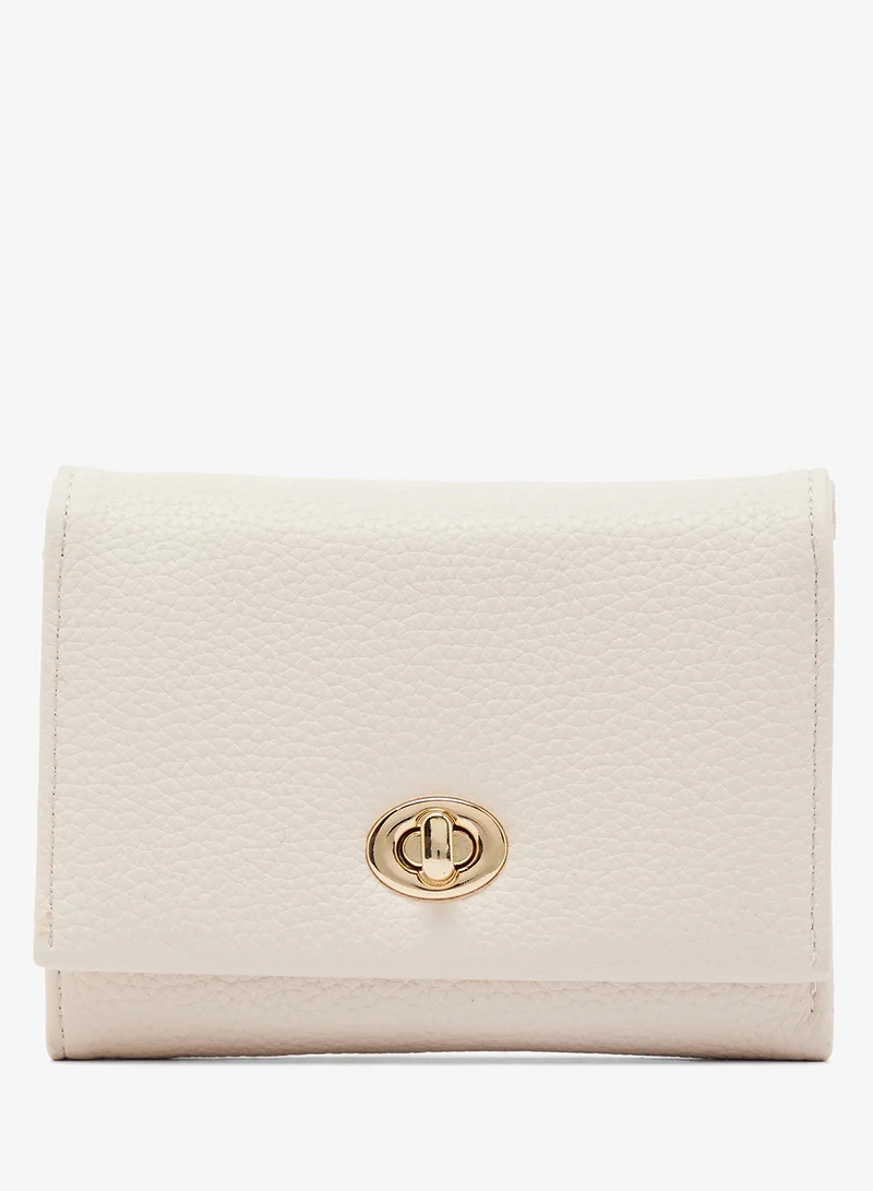 جينجر Classic Flap Mini Wallet With Gold Accent