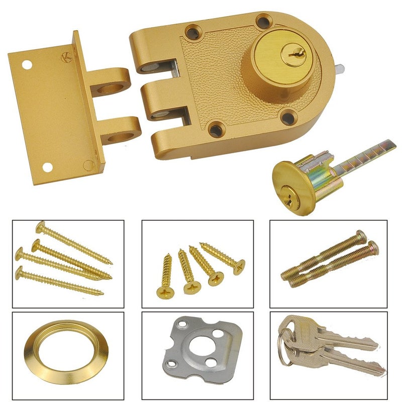 SUMBIN Jimmy Proof Deadbolt Lock with Keyed (Double Cylinder) - Image 2
