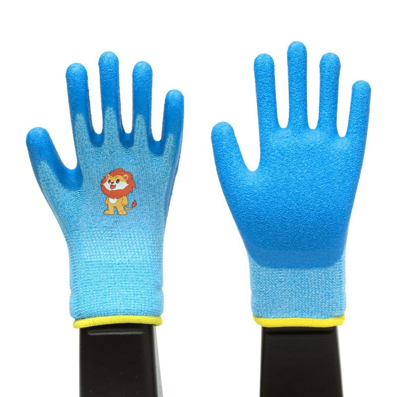 Children'S Protective Gloves, Children'S Camping Style Thickeneded Wear-Resistant Anti-Slip Nitrile Gardening Weeding And Picking Latex Gloves - Image 5