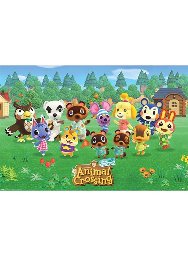 Animal Crossing Characters Line Up 61X91 Cm Poster by Grupo Erik
