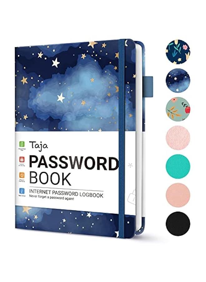 Arabest Password Keeper Book with Alphabetical Tabs，Small Password Books for Seniors, Password Notebook for Internet Website Address Log in Detail, Password Logbook to Help You Stay Organized - Star  - Image 1