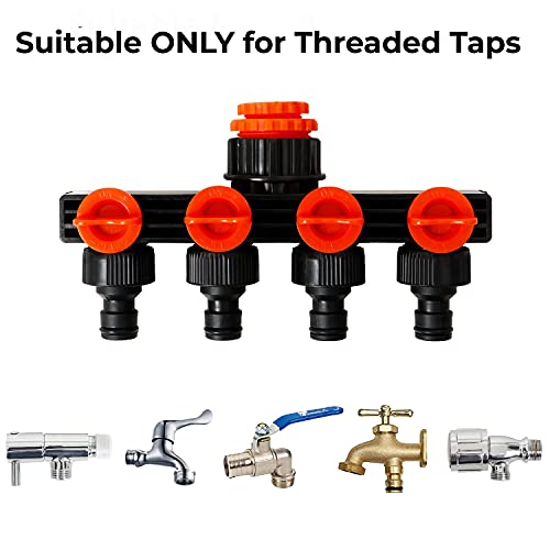 Styxon 4-Way Water Tap Connector Adaptor Garden Hose Shut on Off Valve Irrigation - Image 4