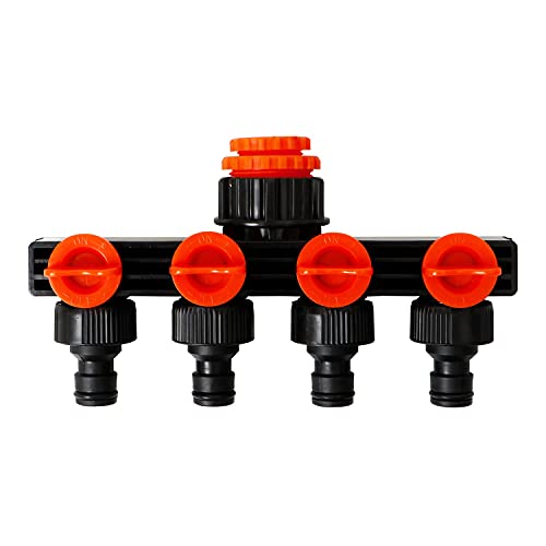 Styxon 4-Way Water Tap Connector Adaptor Garden Hose Shut on Off Valve Irrigation - Image 1