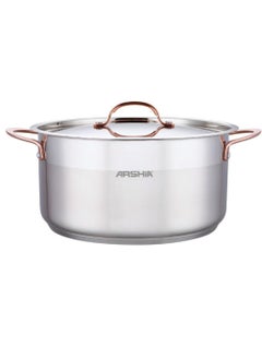Arshia Arshia Stainless Steel Casserole with 2Lid 28cm Cooper  - Image 1
