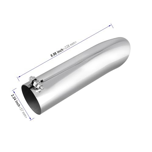KOHAND 2Pack 2.25 Inch Turn Down Exhaust Tip, Stainless Steel Exhaust Pipe Tip for Enhanced Vehicle Performance and Style, Universal Fit for Cars, Trucks, and SUVs - Image 2