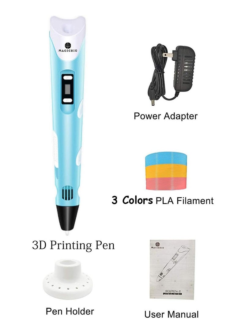 ماجيك واند قلم طباعة رسم ثلاثي الأبعاد Magicwand® مع شاشة LCD وعبوات خيوط PLA مقاس 13,1.75 مم مجانًا 【مع محول 】 【5 سنوات فما فوق 】 【عبوة من 1 】 【الألوان حسب المخزون】 - Image 5