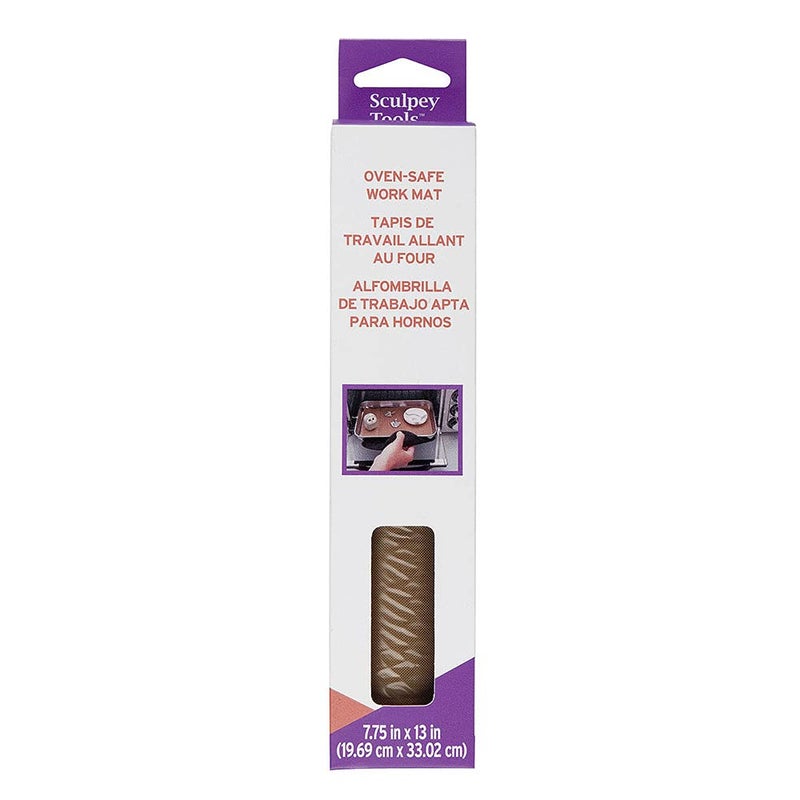 Polyform Sculpey Tools OvenSafe Work Mat Reusable silicone nonskid mat polymer oven bake clay tool 775 H x 13 W great for all skill levels and craft projects Medium