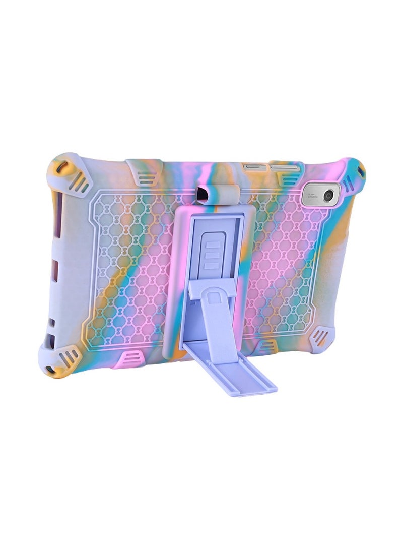 general Case Compatible with Lenovo Tab M9 9.0 inch (TB-310FU), [360 Rotating Stand][Shoulder Strap][Stylus][Pencil Holder],Shockproof Colorful Silicone Tablet Protective Cover - Image 2