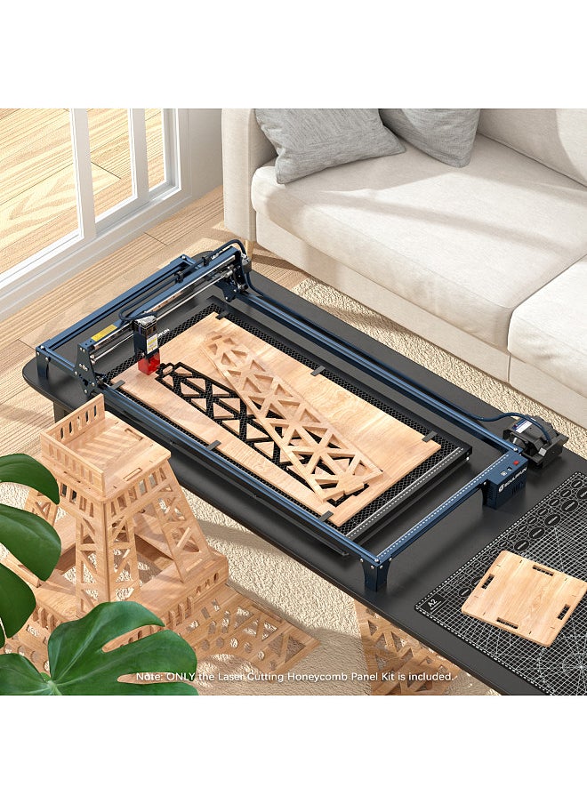 SCULPFUN H3 600x600mm Laser Cutting Honeycomb Panel Workbench Suitable for Diode CO2 Laser Engraving Machine Professional Metal Clamps Easy to Observe Desktop Protection for Carving Wood/Leather/Metal/Acrylic  - Image 2