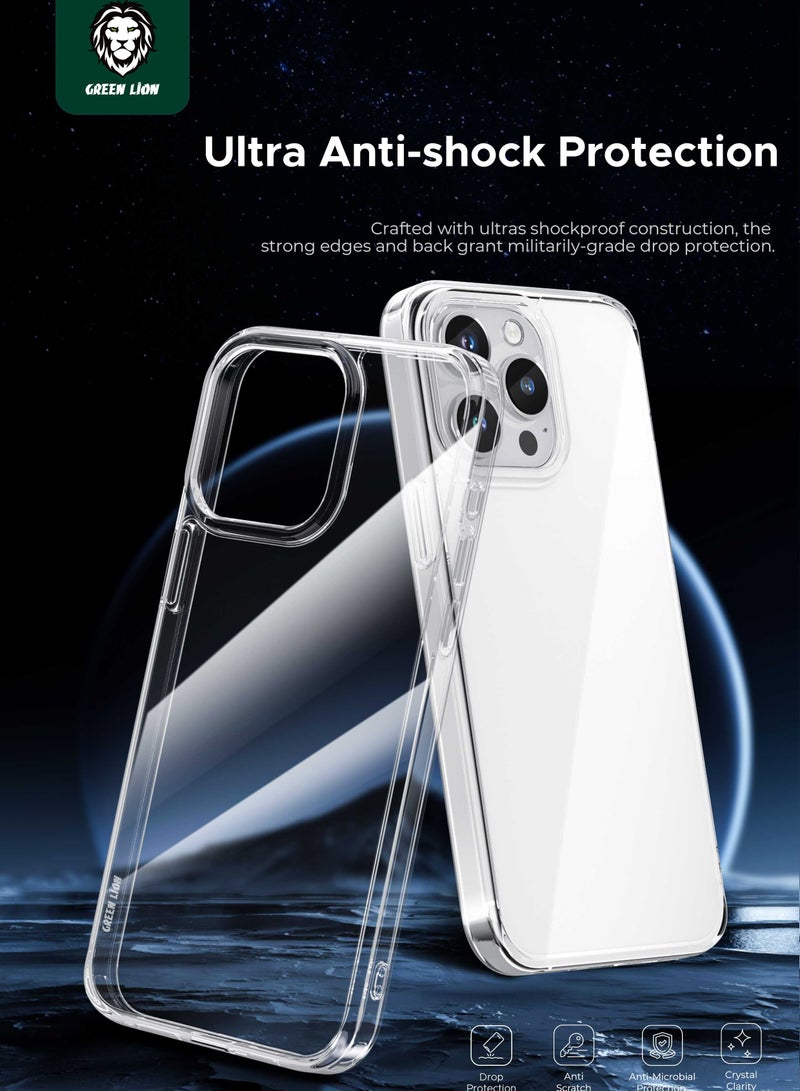 GREEN LION Crystal Clear Case for iPhone 15 Pro Max - Clear - Image 2