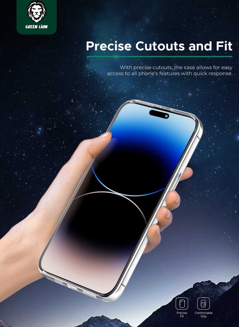 GREEN LION Crystal Clear Case for iPhone 15 Pro Max - Clear - Image 3