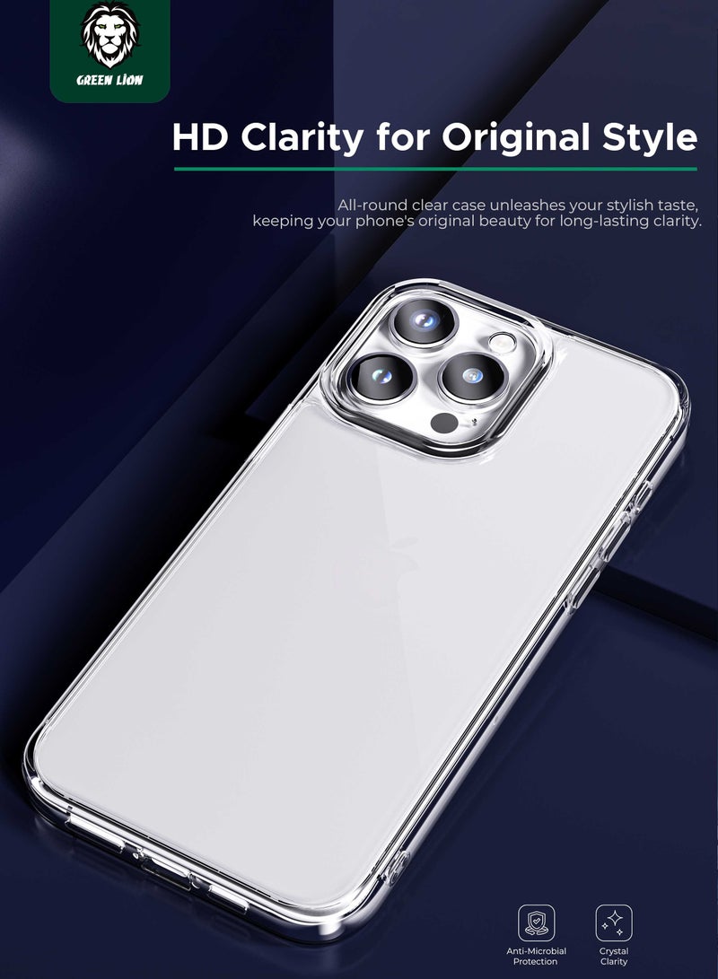 GREEN LION Crystal Clear Case for iPhone 15 Pro Max - Clear - Image 5