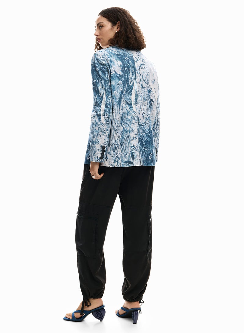 DESIGUAL Regular-Fit Blazer With Inner Lining Flap Pockets - Image 4