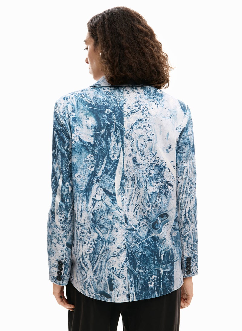 DESIGUAL Regular-Fit Blazer With Inner Lining Flap Pockets - Image 5
