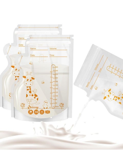 55 Pieces Breastmilk Storage Bag, Disposable Milk Storage Bag for Breastfeeding, No-Leak Milk Freezer Storage Pouches, 250ml