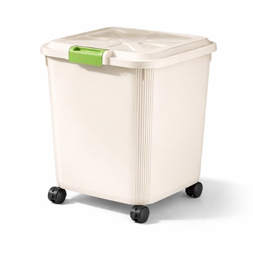 KREPS® Airtight Rice, Grain, Flour Storage With Scoop, Dry Food, Snacks, Sugar, Baking Supplies, BPA Free- Pet Food Storage Container, Dog Cat Birds Food Bin (15KG - Large) - Image 1