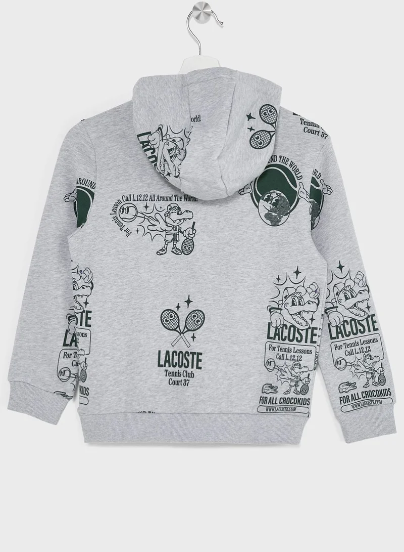 LACOSTE Kids Printed Hoodie