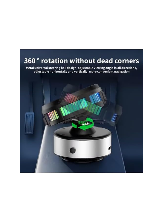 PROMASS 360° Rotating Magnetic Car Phone Holder with Vacuum Adsorption, Wireless Charging, 15W Fast Charging, Cooling Fan, and Semiconductor Radiator for Automotive Navigation - Image 3