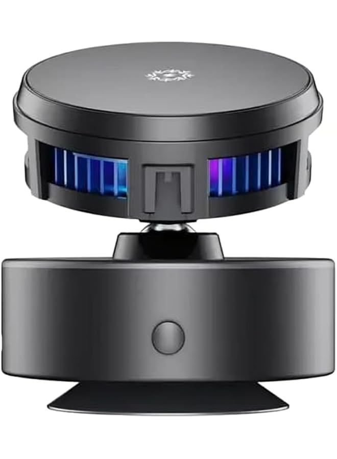 PROMASS 360° Rotating Magnetic Car Phone Holder with Vacuum Adsorption, Wireless Charging, 15W Fast Charging, Cooling Fan, and Semiconductor Radiator for Automotive Navigation - Image 1