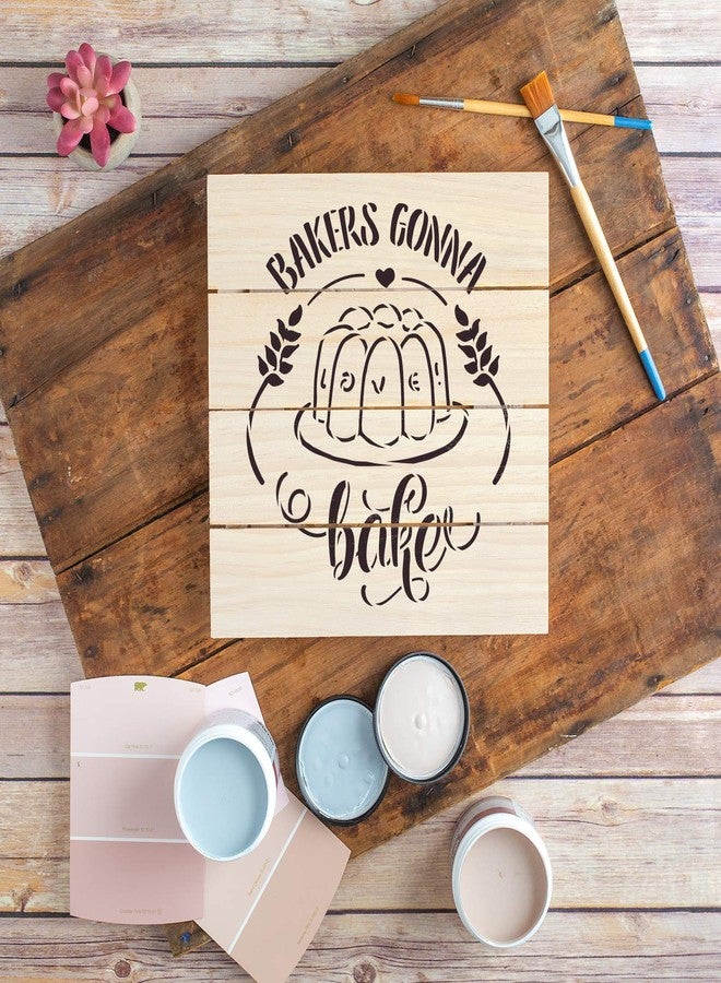 Stencil Revolution Bakers Gonna Bake Cake Love Stencil - Reusable Stencils for Painting - Create DIY Bakers Gonna Bake Cake Love Home Decor - Image 3
