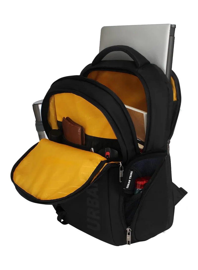 إربان ترايب Urban Tribe Atlas 24L Laptop Backpack for men and women | Fits upto 15.6 inch Laptop | 3 compartments | Office, Business, Casual Use, Black, S, Casual