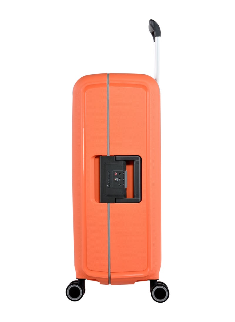eminent - Vertica Hard Case Travel Bag Luggage Trolley Polypropylene Lightweight Suitcase 4 Quiet Double Spinner Wheels With Tsa Lock B0006 Orange - Image 1