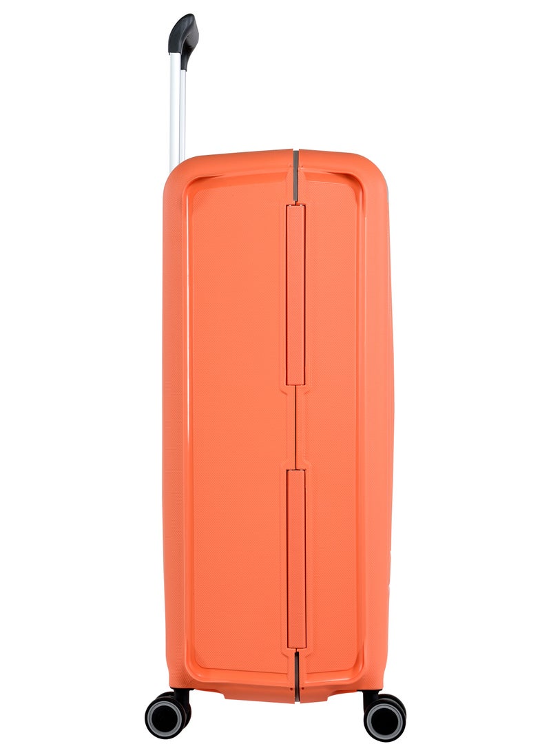eminent - Vertica Hard Case Travel Bag Luggage Trolley Polypropylene Lightweight Suitcase 4 Quiet Double Spinner Wheels With Tsa Lock B0006 Orange - Image 1