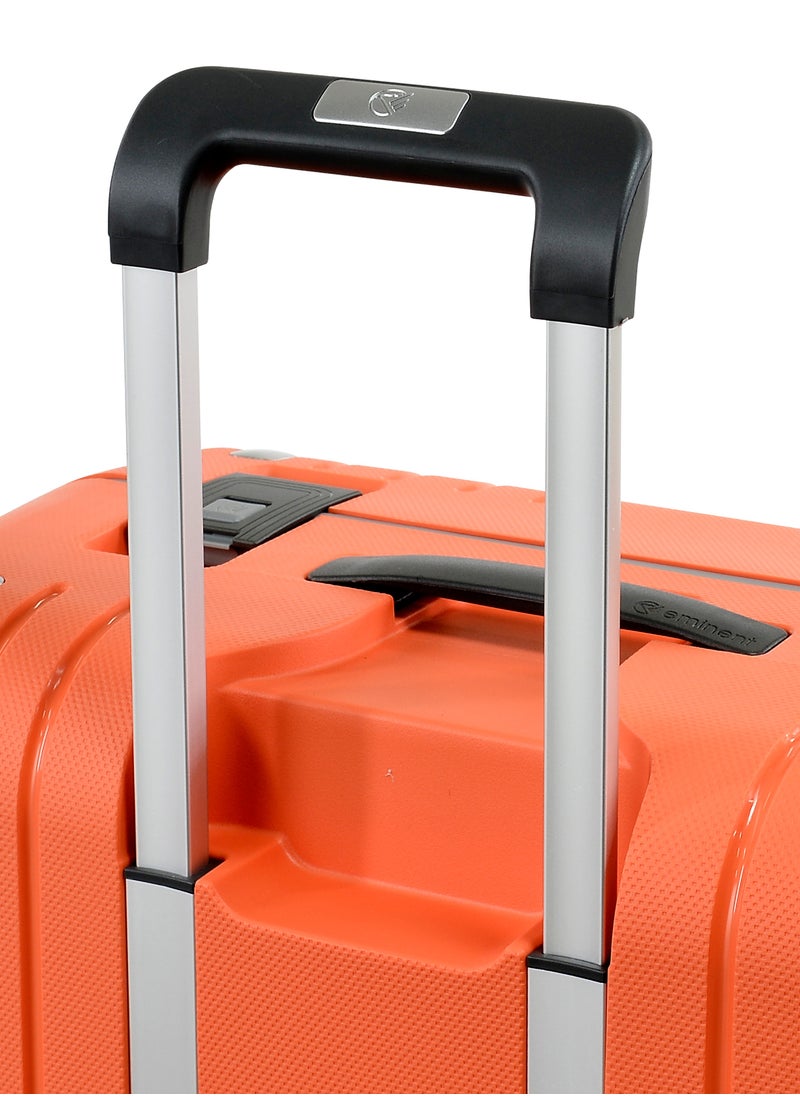 eminent - Vertica Hard Case Travel Bag Luggage Trolley Polypropylene Lightweight Suitcase 4 Quiet Double Spinner Wheels With Tsa Lock B0006 Orange - Image 1