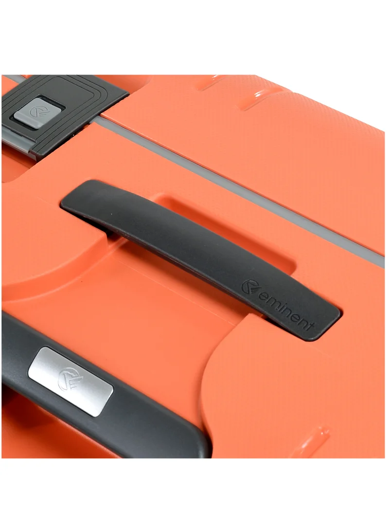 eminent Vertica Hard Case Travel Bag Luggage Trolley Polypropylene Lightweight Suitcase 4 Quiet Double Spinner Wheels With Tsa Lock B0006 Orange