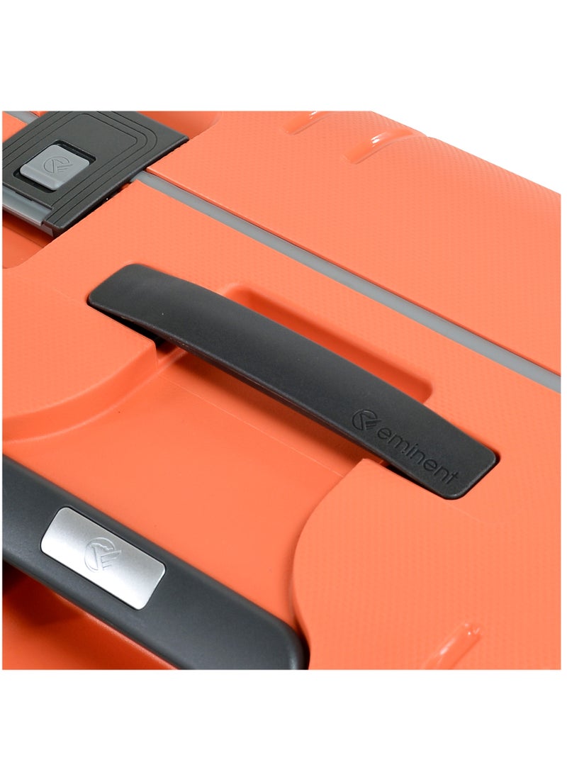 eminent - Vertica Hard Case Travel Bag Luggage Trolley Polypropylene Lightweight Suitcase 4 Quiet Double Spinner Wheels With Tsa Lock B0006 Orange - Image 1