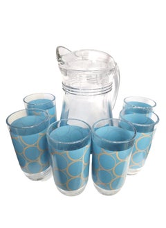 Reko Glass Juice Set 1300 ml Jug & Glass 240 ml Glasses| Unbreakable Water Jug with Lid for Juices | Food Grade, BPA-Free  - Image 3