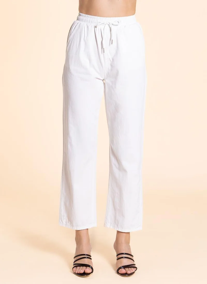 SHAPES JOGGER-WAIST COTTON TROUSERS