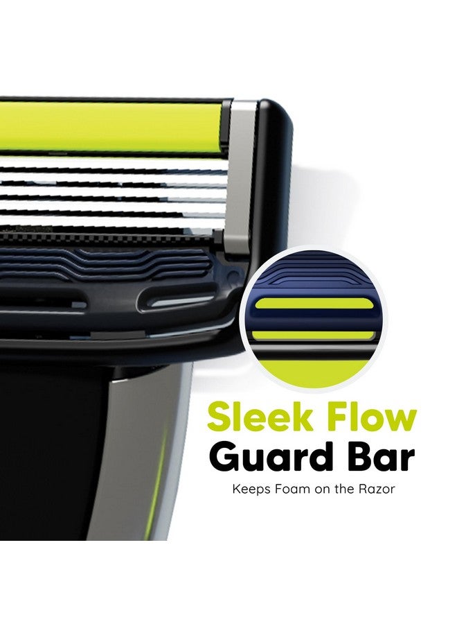 LetsShave Pro 5 Shaving Razor For Men With 2 Blades & 1 Handle + Razor Cap, World'S First Curved Blade Razor, Face & Head Shaving Kit - Image 3