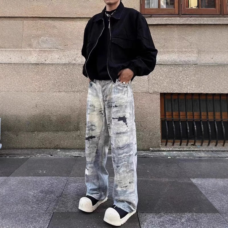 Unisex Classic Denim Jeans Loose Fit Daily Outdoor Wear - Image 4