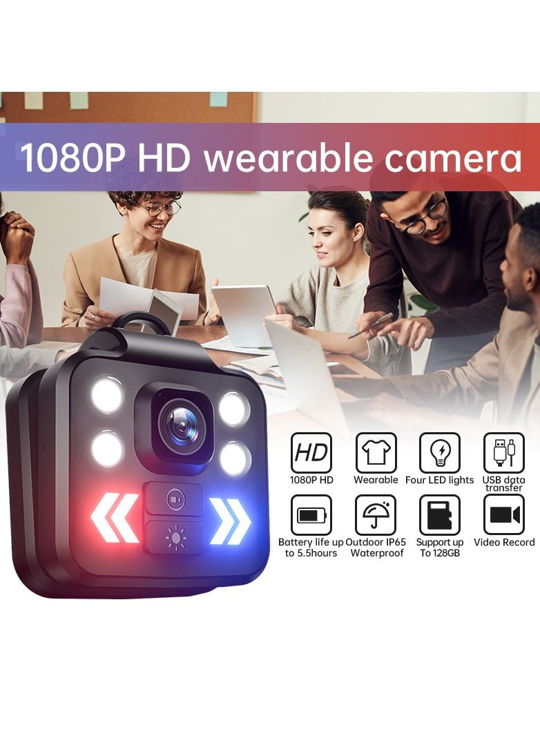 AROAQ Mini Body Camera Portable Wearable Camera with Adjustable LED and Night Vision 1080P HD Video Record Waterproof - Image 2