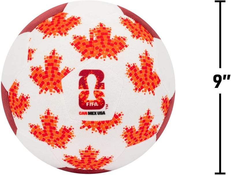 Squishmallows FIFA® Canada 9-Inch Plush Soccer Ball - Soft, Collectible World Cup Plush Toy - National Maple Leaf Design - Ages 3+ - Image 5